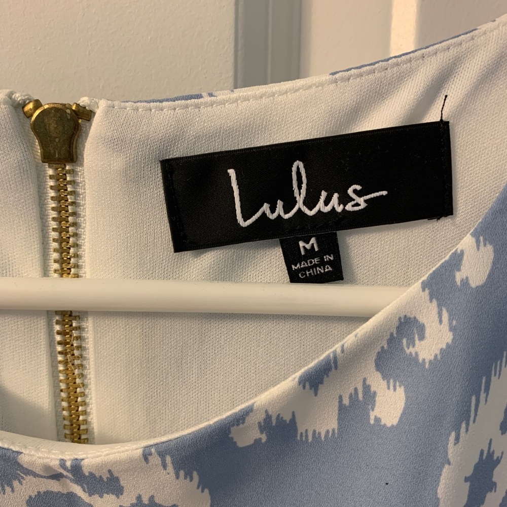 Lulu’s blue and white shift dress, size M - Picture 3 of 3
